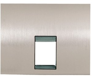 Фото ABB Olas 8417.1 AL Накладка телефонной/компьютерной розетки (RJ11/RJ45, стальной)