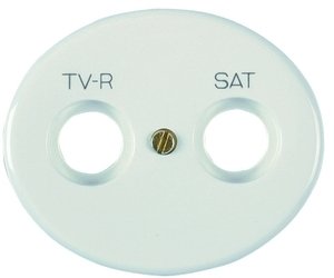 Фото ABB Tacto 5550.1 BL Накладка розетки телевизионной (TV-FM-SAT, белая)