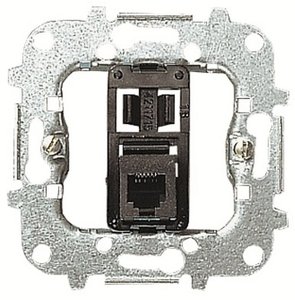 Фото ABB Tacto, Olas 2CLA811850A1001 Розетка компьютерная (RJ11, RJ45, механизм, с/у)