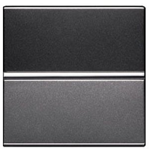 Фото ABB Zenit 2CLA220470N1801 Кнопка с Н.О. контактом 2 модуля (16 А, с возм. подсветки, под рамку, скрытая установка, антрацит)