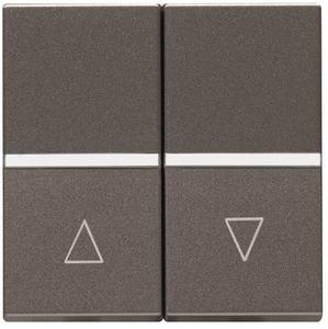 Фото ABB Zenit 2CLA224400N1801 Выключатель жалюзийный двойной (16А, без фиксации, под рамку, с/у, антрацит)