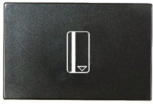 Фото ABB Zenit 2CLA221410N1801 Выключатель для ключ-карты (16А, подсветка, с/у, антрацит)