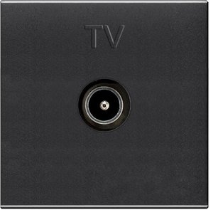 Фото ABB Zenit 2CLA225070N1801 Розетка телевизионная (TV, под рамку, скрытая установка, антрацит)