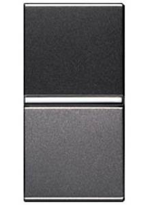 Фото ABB Zenit 2CLA210470N1801 Кнопка с Н.О. контактом 1 модуль (16 А, с возм. подсветки, под рамку, скрытая установка, антрацит)