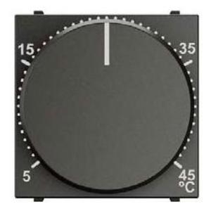 Фото ABB Zenit 2CLA224030N1801 Терморегулятор для теплого пола с датчиком (10 А, подсветка, под рамку, скрытая установка, антрацит)