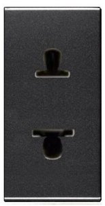 Фото ABB Zenit 2CLA213500N1801 Розетка (16 А, под рамку, с/у, без з/к, антрацит)