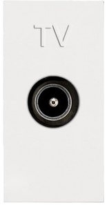 Фото ABB Zenit 2CLA215070N1101 Розетка телевизионная (TV, 1 модуль, под рамку, скрытая установка, белый)