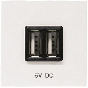 Фото ABB Zenit 2CLA228500N1101 Зарядное устройство (2хUSB, под рамку, скрытая установка, белый)