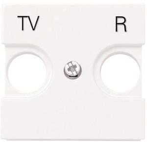 Фото ABB Zenit 2CLA225080N1101 Крышка двойной телевизионной розетки (TV/Radio, белая)