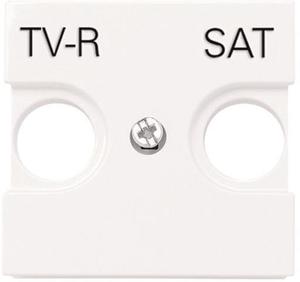 Фото ABB Zenit 2CLA225010N1101 Крышка двойной телевизионной розетки (TV/Radio/SAT, белая)