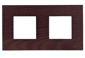 Фото ABB Zenit 2CLA227200N2101 Рамка 2-постовая (2+2 модуля, венге)