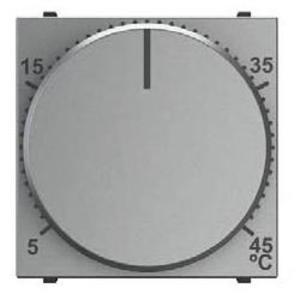 Фото ABB Zenit 2CLA224030N1301 Терморегулятор для теплого пола с датчиком (10 А, подсветка, под рамку, скрытая установка, серебро)
