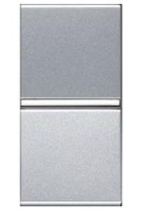 Фото ABB Zenit 2CLA211000N1301 Переключатель одноклавишный перекрестный 1 модуль (16 А, с возм. подсветки, под рамку, скрытая установка, серебристый)
