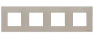 Фото ABB Zenit 2CLA227400N3901 Рамка 4-постовая (2+2+2+2 модуля, стекло «брызги шампанского»)