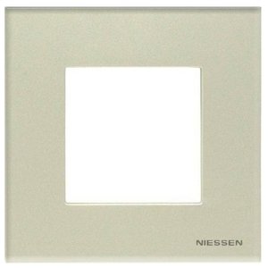 Фото ABB Zenit 2CLA227100N3501 Рамка 1-постовая (2 модуля, стекло жемчужное)