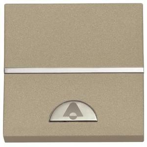 Фото ABB Zenit 2CLA220400N1901 Кнопка с Н.О. контактом 2 модуля (16 А, с возм. подсветки, "звонок", под рамку, скрытая установка, шампань)