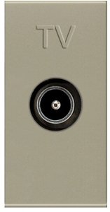 Фото ABB Zenit 2CLA215070N1901 Розетка телевизионная (TV, 1 модуль, под рамку, скрытая установка, шампань)