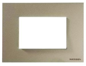 Фото ABB Zenit 2CLA247300N1901 Рамка 1.5 поста итальянский стандарт (3 модуля, шампань)