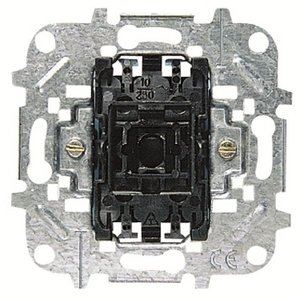 Фото ABB Niessen 2CLA810120A1001 Выключатель одноклавишный двухполюсный (10 А, с возм. подсветки, механизм, с/у)