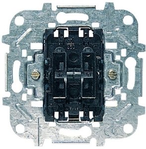 Фото ABB Niessen 8122 Переключатель двухклавишный (10 А, механизм, с/у)