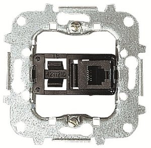 Фото ABB Tacto, Olas 2CLA811730A1001 Розетка компьютерная (RJ11, RJ45, механизм, с/у)