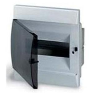 Фото ABB 1SL0510A06 Unibox Бокс встраеваемый белый 8мод. c дымчатой дв. IP40 (с клеммным блоком)