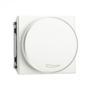 Фото ABB Zenit 2CLA226030N1101 Светорегулятор поворотный (250 Вт, подсветка, под рамку, скрытая установка, 2 модуля, белый)