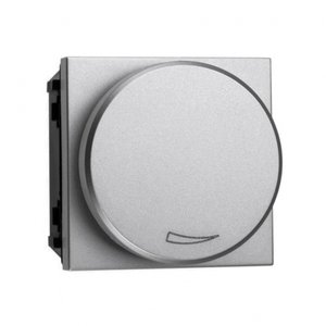 Фото ABB Zenit 2CLA226030N1301 Светорегулятор поворотный (250 Вт, подсветка, под рамку, скрытая установка, 2 модуля, серебро)