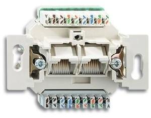 Фото ABB Busch-Jaeger 2CKA000230A0400 Розетка компьютерная (2xRJ45, cat.6e, механизм, скрытая установка)