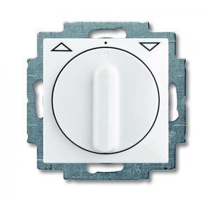 Фото ABB Basic55 2CKA001101A0921 Выключатель жалюзи поворотный (10 А, без фиксации, под рамку, скрытая установка, альпийский белый)