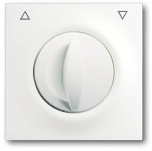 Фото ABB Impuls 2CKA001753A0164 Накладка поворотного выключателя жалюзи (маркировка, белый бархат)