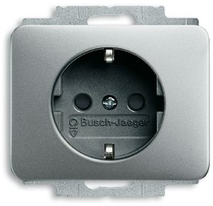 Фото ABB Alpha Exclusive/Alpha Nea 2013-0-5253 Розетка (16 А, под рамку, шторки, с/у, з/к, титан)