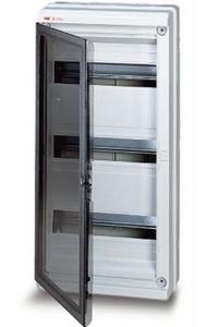 Фото ABB 12756 EUROPA IP65 бокс настенный 36М (3х12) прозр.дверь серый
