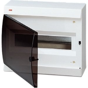 Фото ABB 122620006 UNIBOX бокс настенный 12М прозр.дверь белый (с клемм)