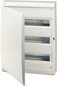 Фото ABB 122470008 UNIBOX бокс настенный 54М непрозр.дверь белый (с клемм)