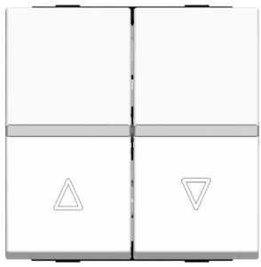 Фото ABB Zenit 2CLA224410N1101 Выключатель жалюзийный двойной (16А, с фиксацией, под рамку, с/у, белый)