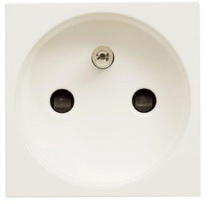 Фото ABB Zenit 2CLA228700N1101 Розетка с заземляющим контактом и шторками (франц. стандарт, 16 А, под рамку, скрытая установка, белая)