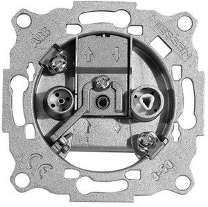 Фото ABB Niessen 2CLA815070A1001 Розетка телевизионная (TV+R, механизм, с/у, проходная)