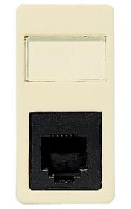 Фото ABB Stylo 2117 BA Розетка компьютерная (RJ11, RJ45, под рамку, с/у, белый)