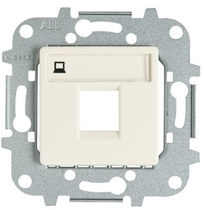 Фото ABB Stylo 2218.5 BM Розетка компьютерная (RJ11, RJ45, под рамку, с/у, слоновая кость)