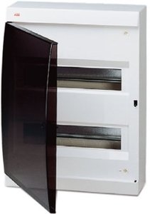 Фото ABB 122640006 UNIBOX бокс настенный 24М прозр.дверь белый (с клемм)