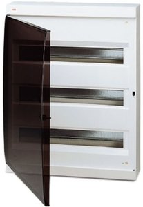 Фото ABB 122670006 Бокс UNIBOX О-У 54м IP41 бел с дымч дв и шинами (шт)