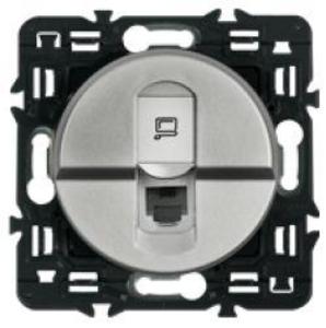 Фото Legrand DIY Celiane 696948 Розетка компьютерная (RJ45, UTP, cat 6, под рамку, скрытая установка, титан)