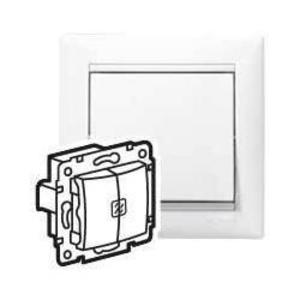 Фото Legrand Valena 694290 Выключатель 1-клавишный (10 А, под рамку, с/у, с подсветкой, белый)