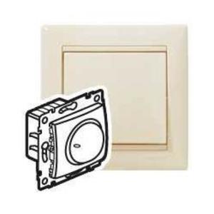 Фото Legrand Valena 695628 Светорегулятор поворотный (400 Вт, под рамку, с возм. о/у, с/у, кремовый)