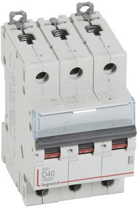Фото Legrand DX3 408093 Автоматический выключатель трехполюсный 40А (6 кА, D)