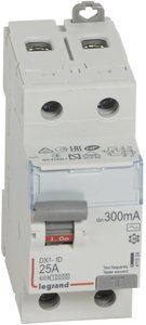 Фото Legrand DX3 411524 Выключатель дифференциального тока двухполюсный 25А 300мА (тип AC)