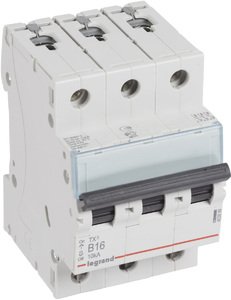 Фото Legrand TX3 403888 Автоматический выключатель трехполюсный 16А (10 кА, B)