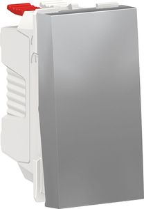 Фото Schneider Electric Unica New NU310330 Переключатель одноклавишный (10 А, 1 модуль, под рамку, скрытая установка, алюминий)