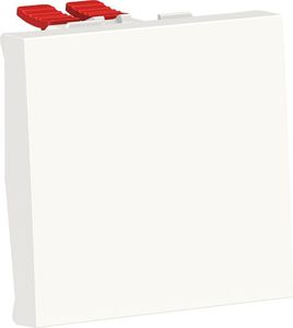 Фото Schneider Electric Unica New NU320518 Переключатель двухклавишный (10 А, 2 модуль, под рамку, скрытая установка, белый)